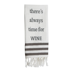 Time For Wine Tea Towel - The Collective Park City