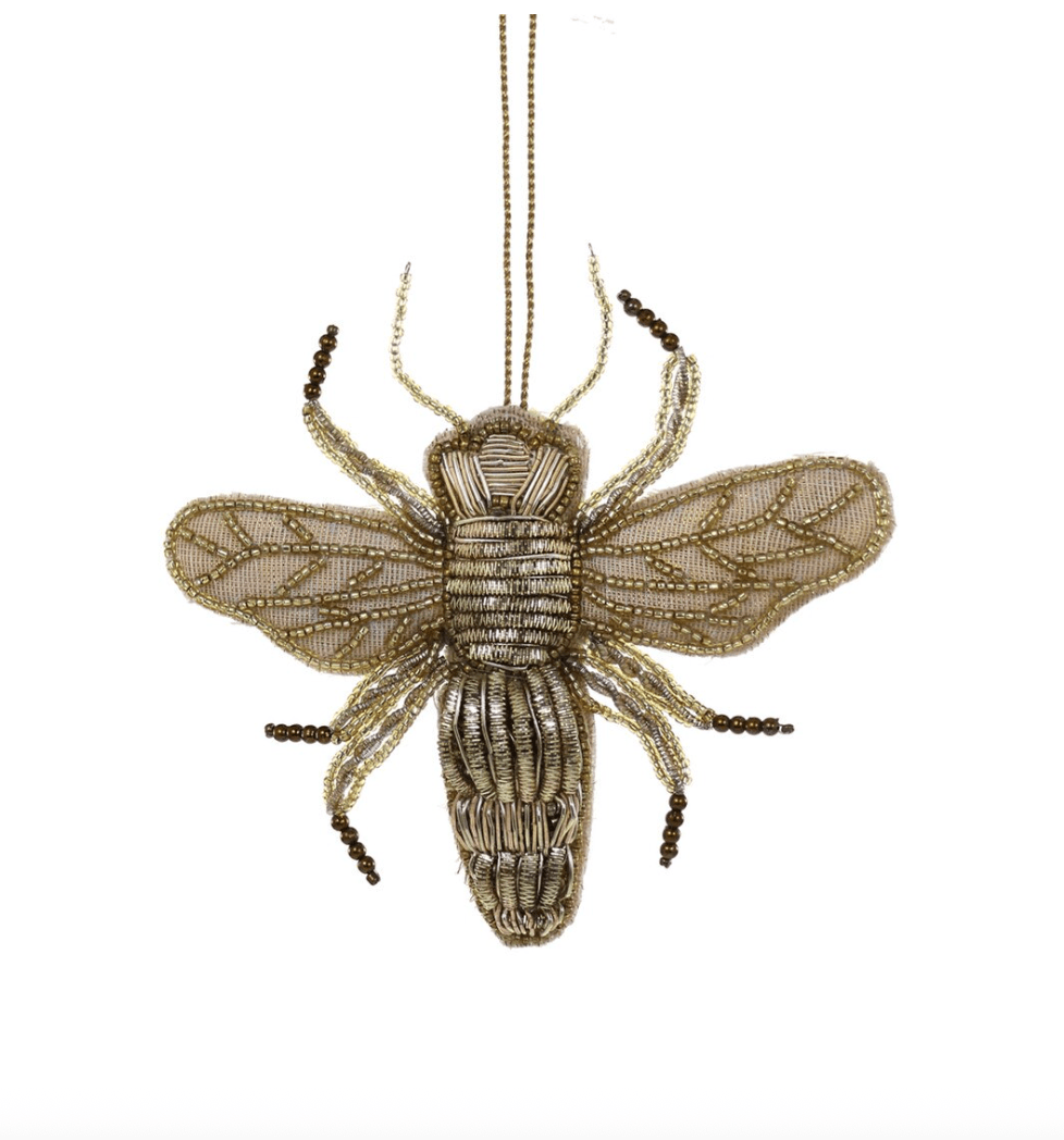 Tinsel Honey Bee Ornament - The Collective Park City