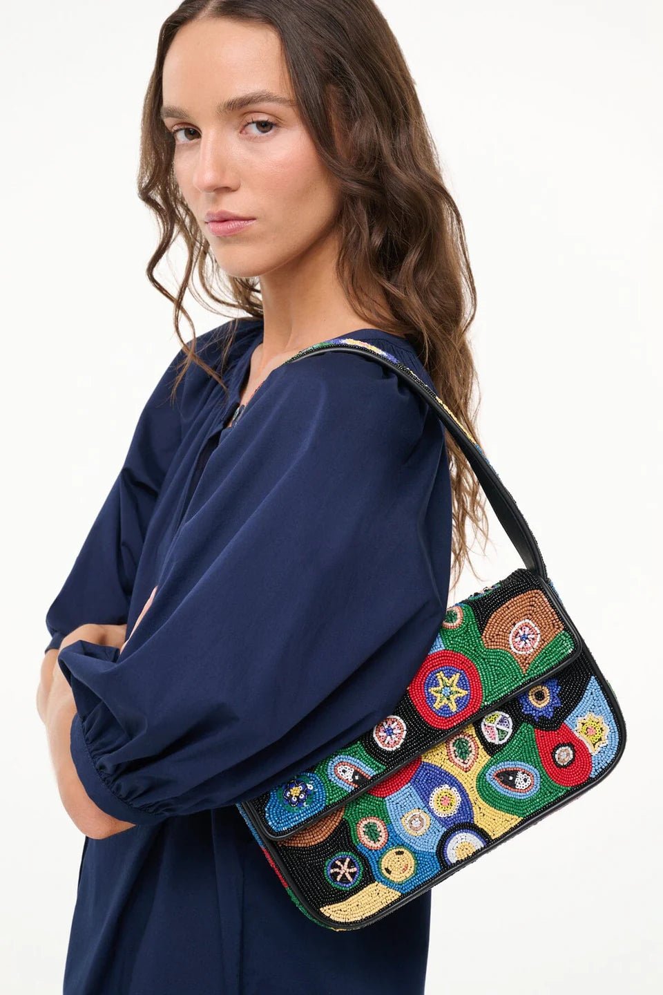 Tommy Beaded Bag - Black Millefiore - The Collective Park City