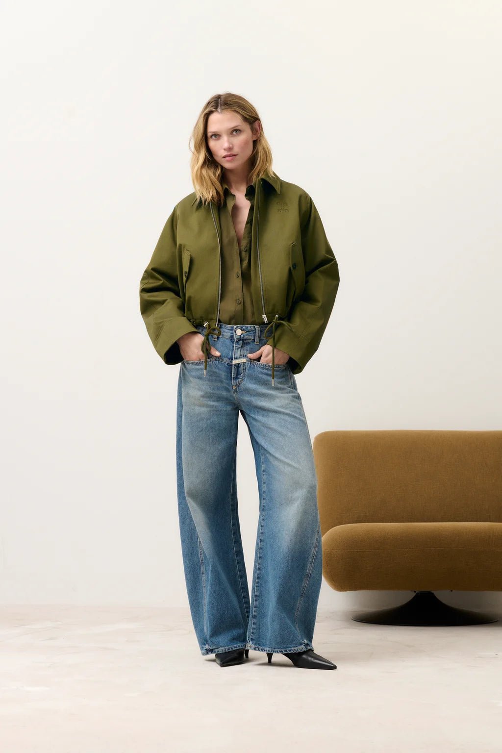 Tori X Barrel Jeans - Mid - Blue - The Collective Park City