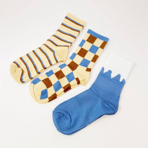 Trendy Pattern Trio Socks - The Collective Park City