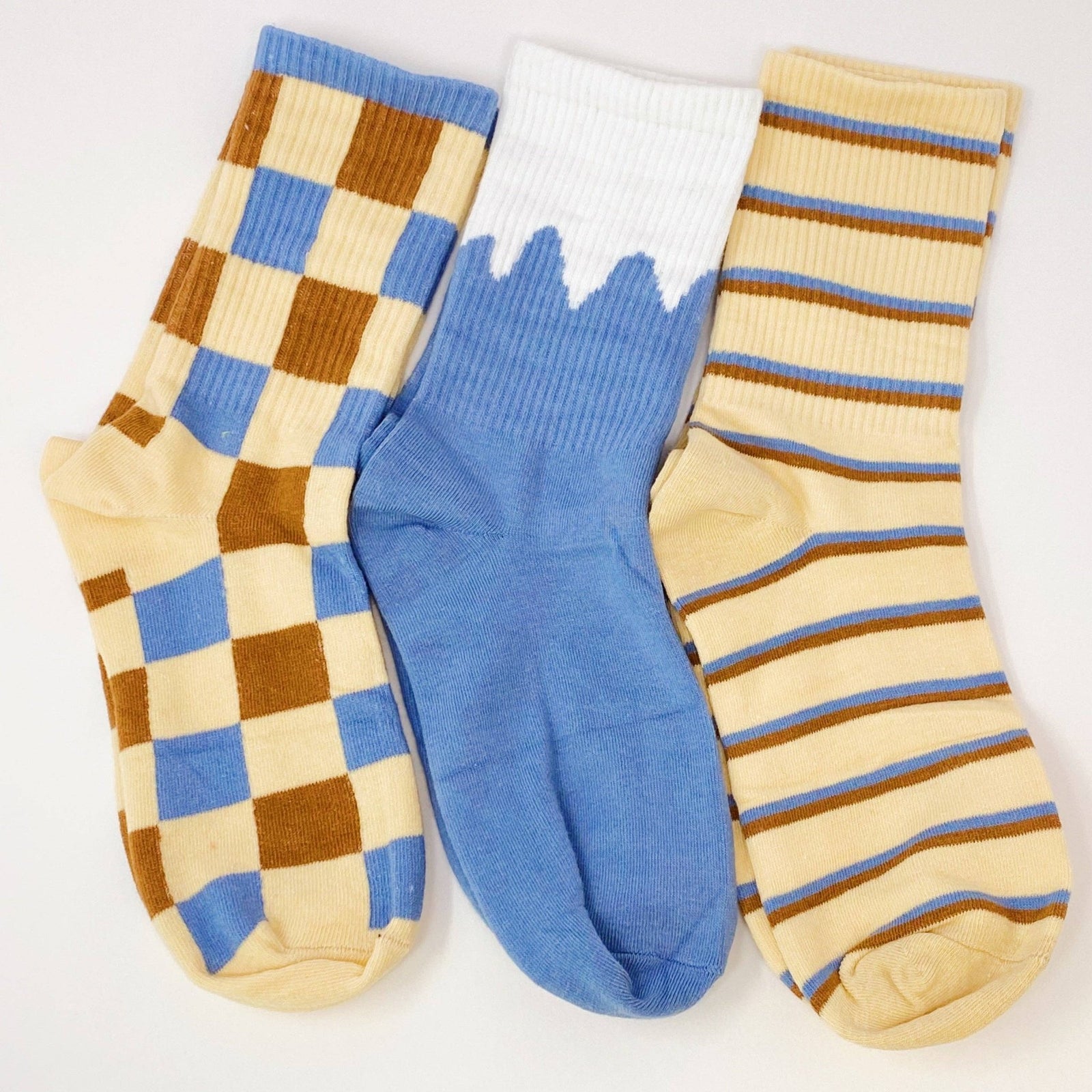 Trendy Pattern Trio Socks - The Collective Park City