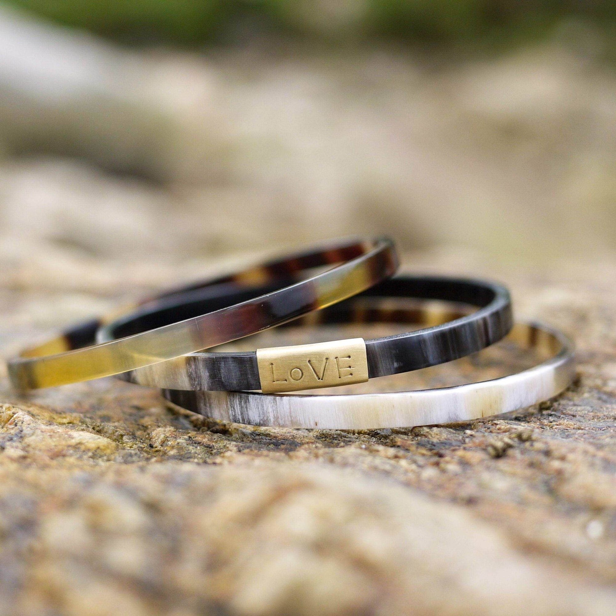 Trinity Horn Bangle - Tortoise: Small - The Collective Park City