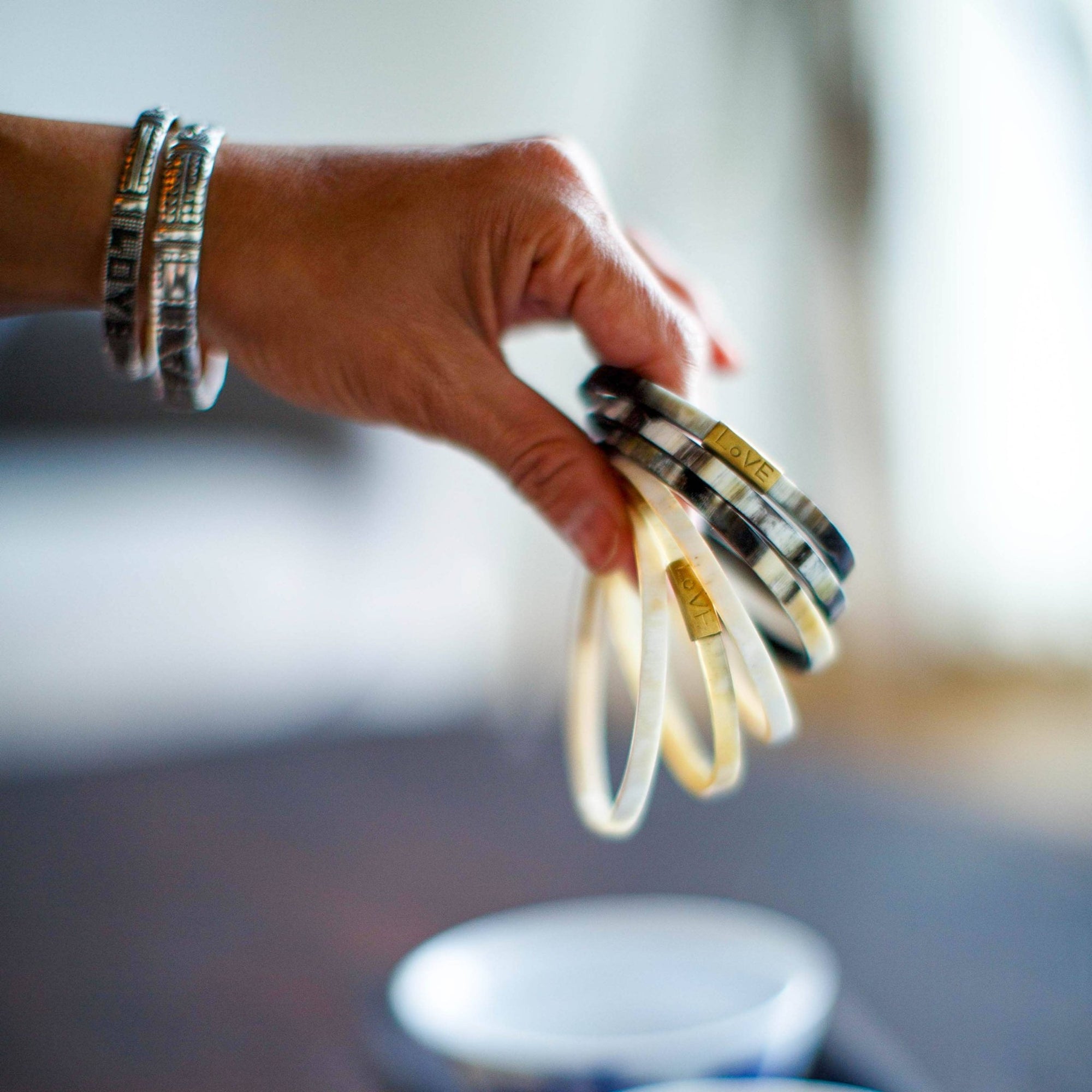 Trinity Horn Bangle - Tortoise: Small - The Collective Park City