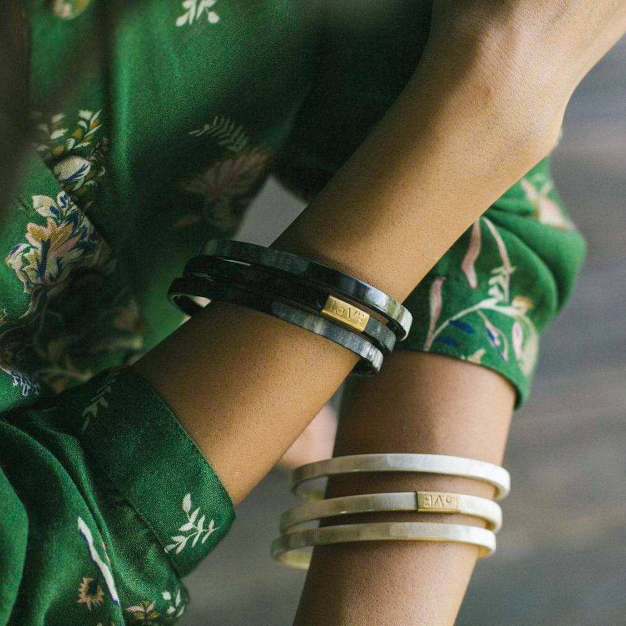 Trinity Horn Bangle - Tortoise: Small - The Collective Park City
