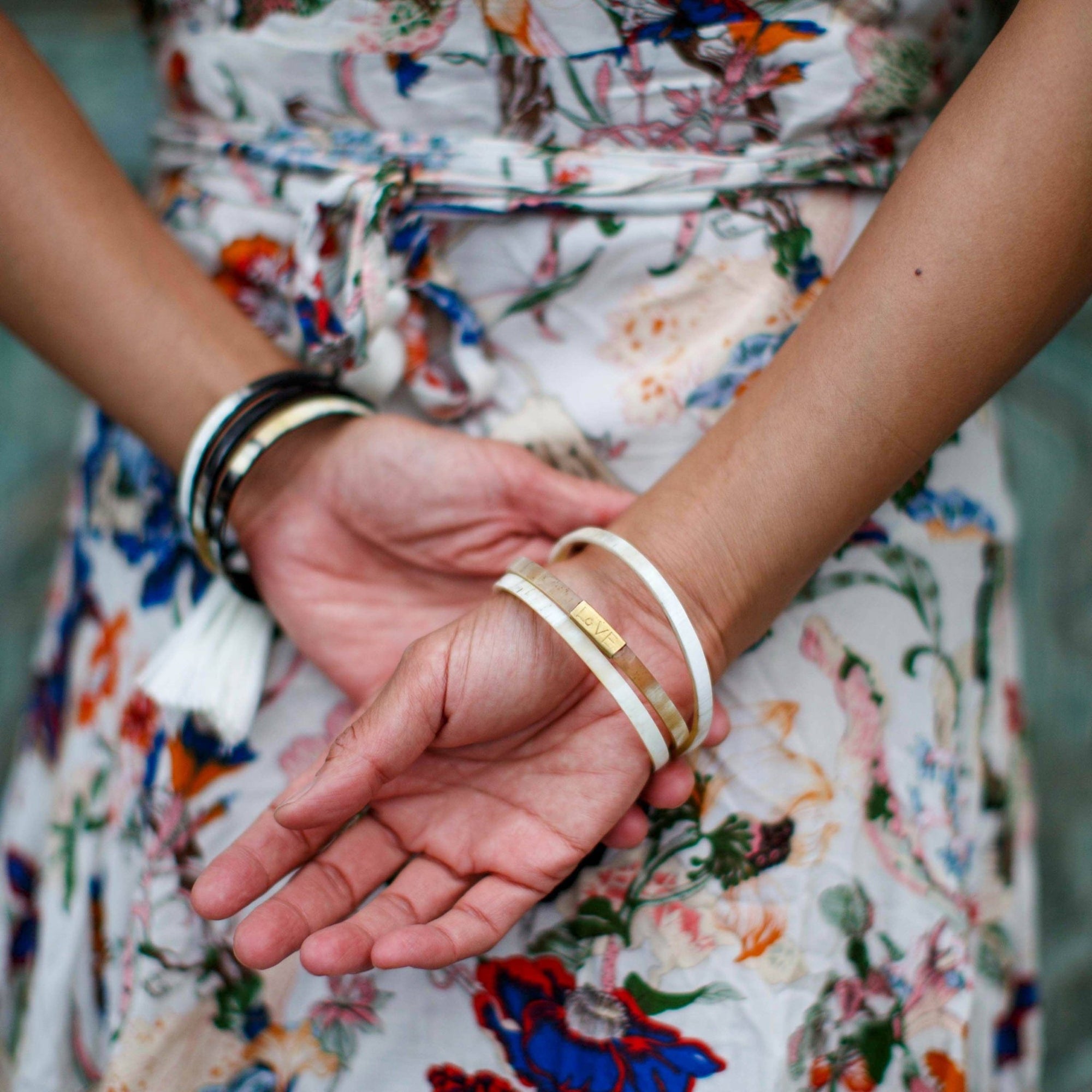 Trinity Horn Bangle - Tortoise: Small - The Collective Park City