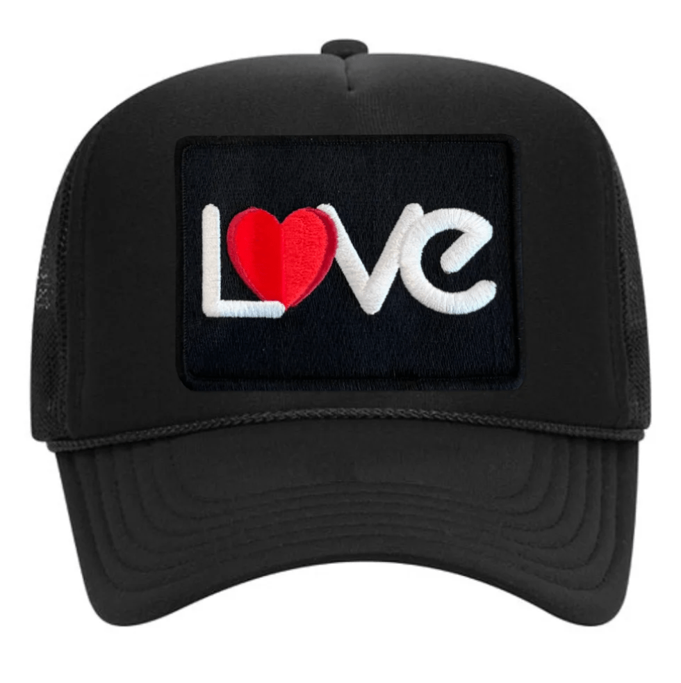 Trucker Hat LOVE - Black - The Collective Park City