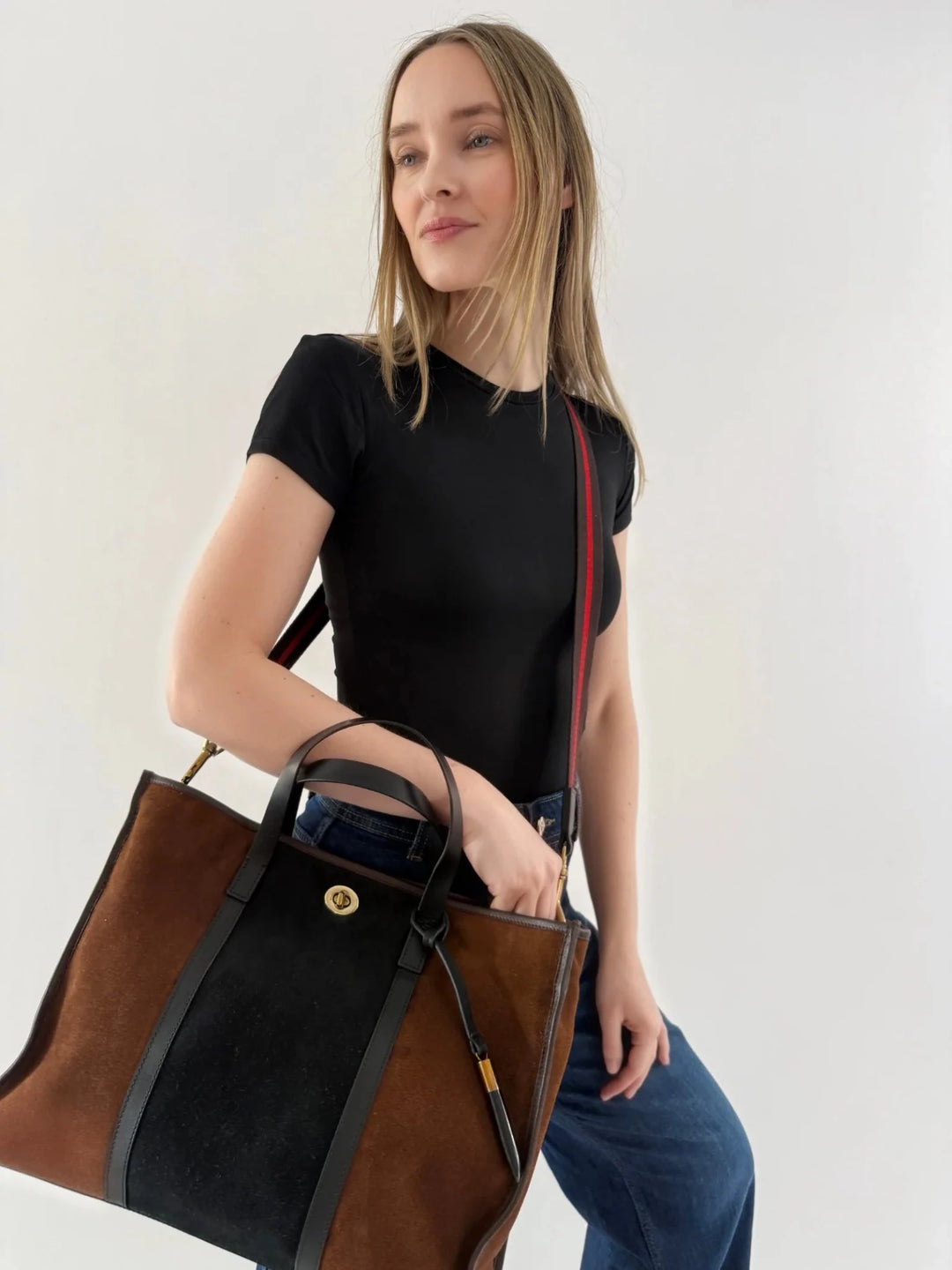 Turnlock Tote - Bronze Suede - The Collective Park City