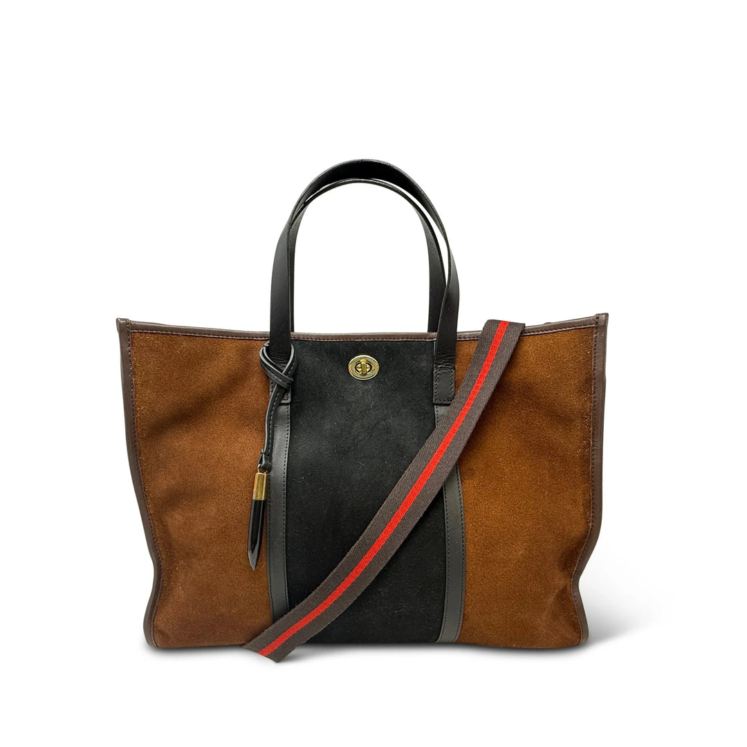 Turnlock Tote - Bronze Suede - The Collective Park City