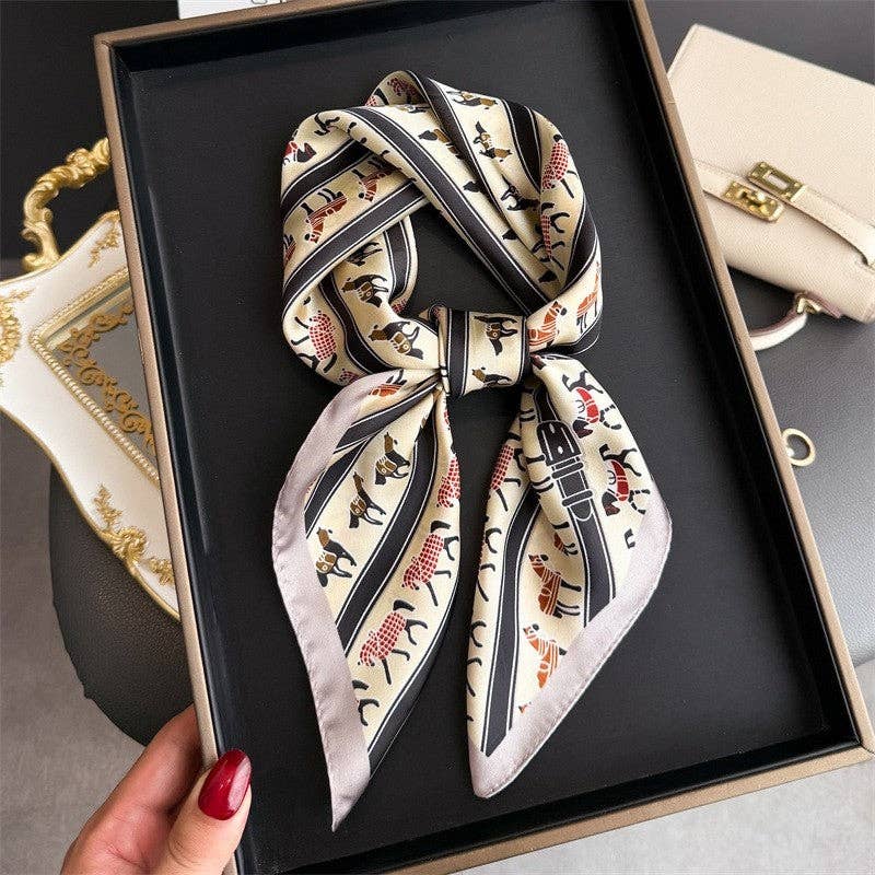 'Turnout Rugs' Silk Scarf - The Collective Park City