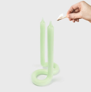 Twist Candle Sticks By Lex Pott - Green - The Collective Park City