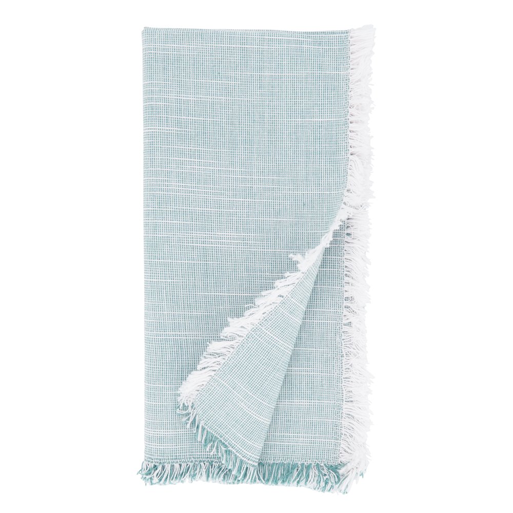 Two - Tone Cotton 20" Fringe Cloth Napkin - 3 Colors: Natural - The Collective Park City