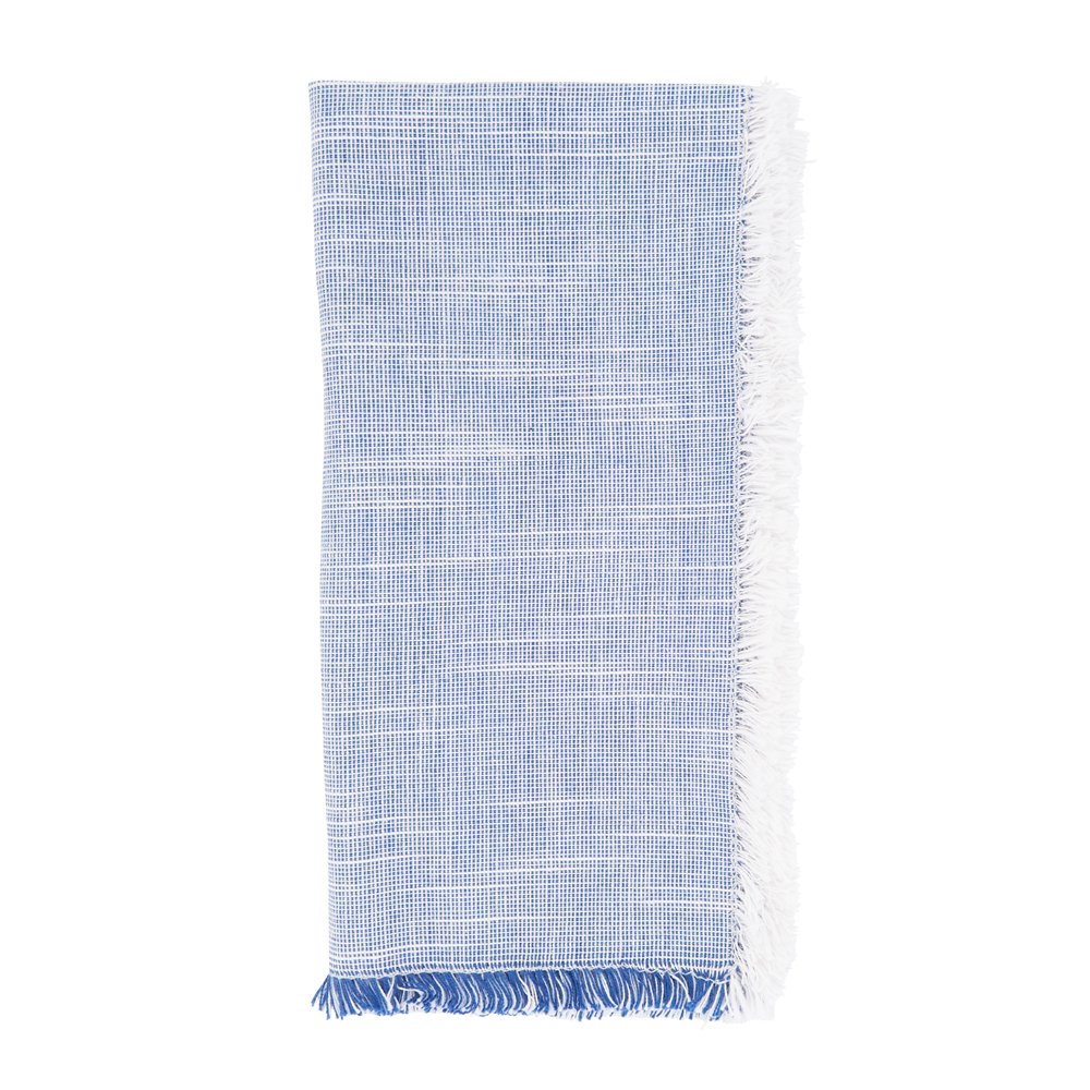 Two - Tone Cotton 20" Fringe Cloth Napkin - 3 Colors: Natural - The Collective Park City