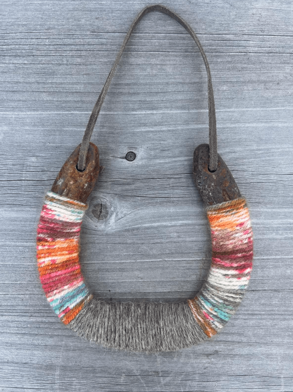 Up - cycled LUCKY horseshoe Colorful - The Collective Park City