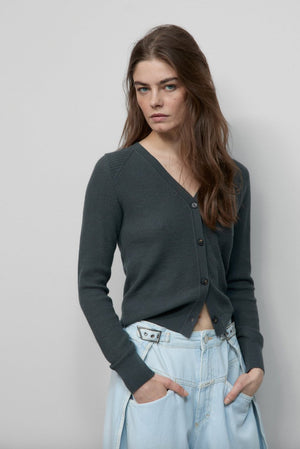 V Neck Cardigan Sweater - The Collective Park City