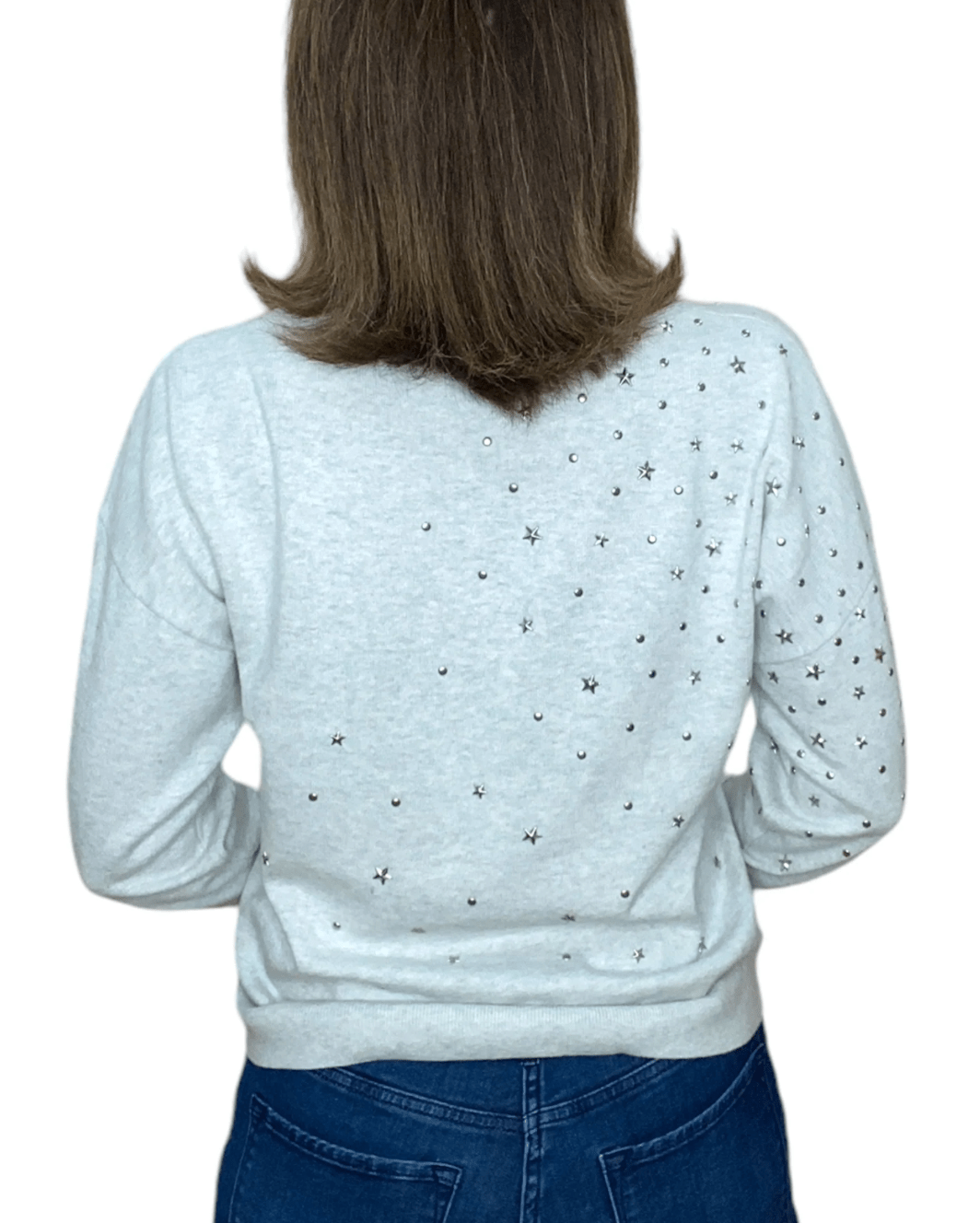 V - Neck Star Studded Sweater - The Collective Park City