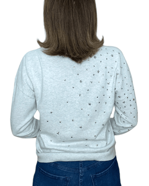 V - Neck Star Studded Sweater - The Collective Park City