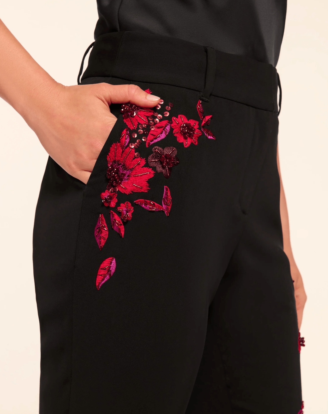 Vanessa Embellished Tailored Pant - The Collective Park City