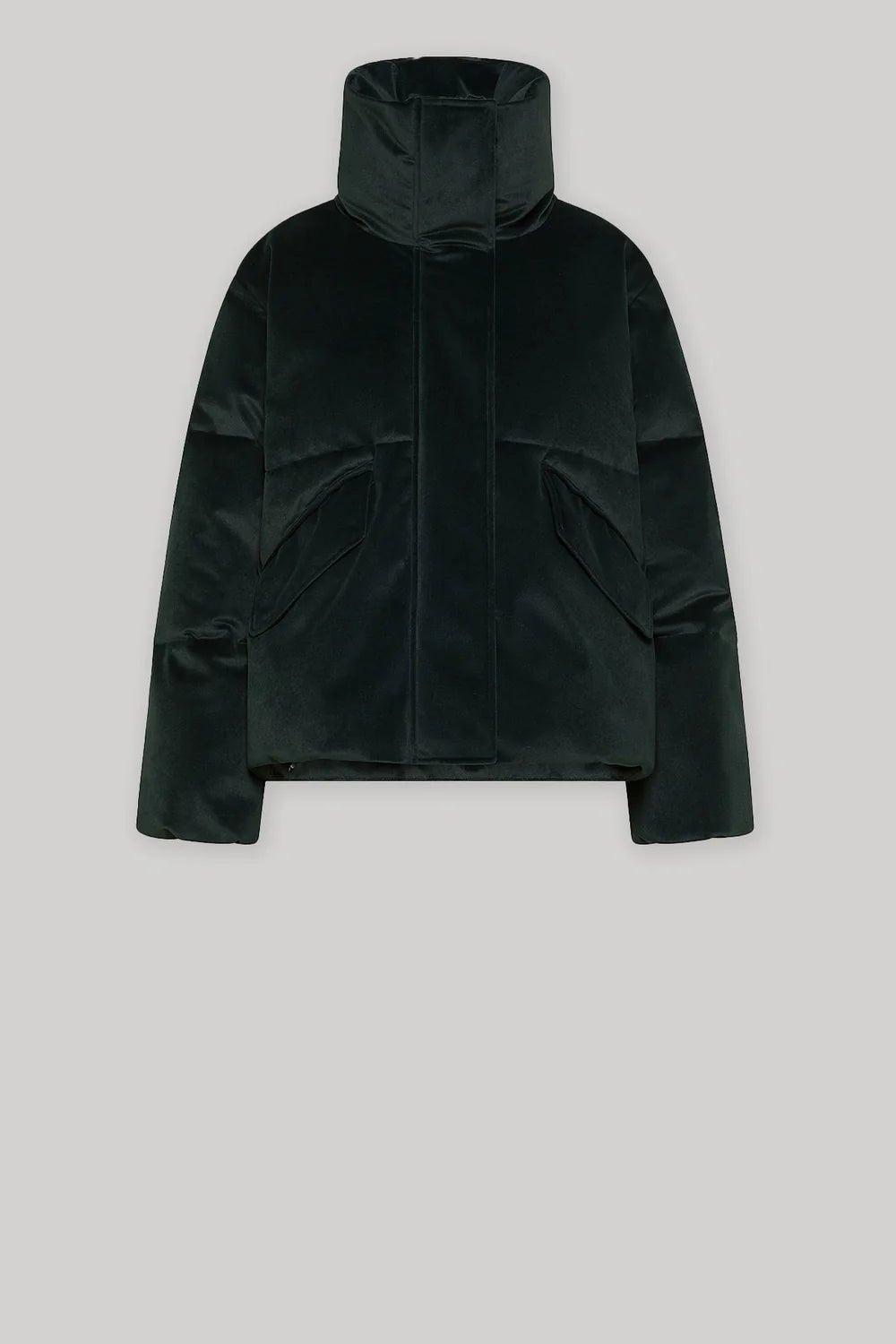 Velvet Puffer Jacket - Emerald - The Collective Park City