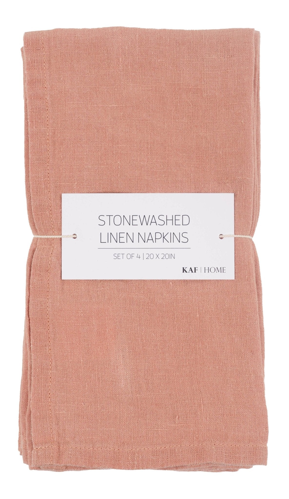 Verona 100% Stone Washed Linen Napkins - Set Of 4, 20" x 20": Light Gray - The Collective Park City