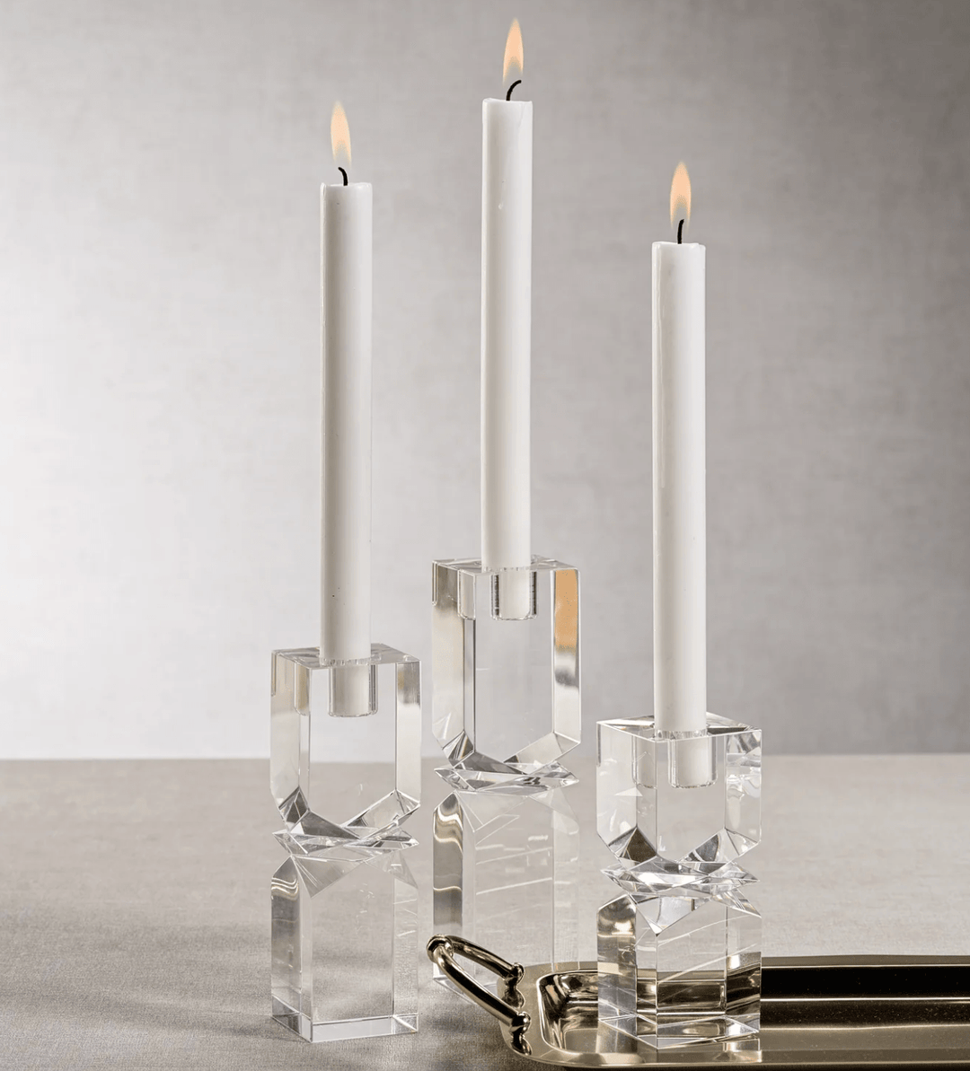 Vienna Artistry Crystal Candle Holder - Short - The Collective Park City