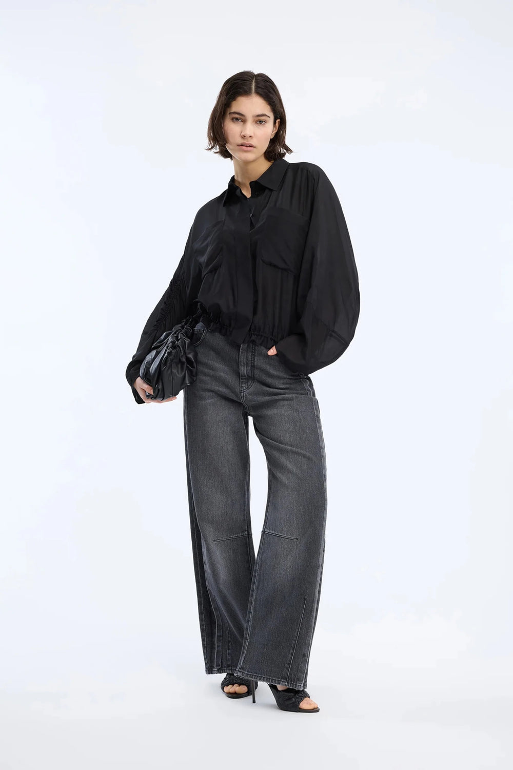 Vigil Button Down Blouse - Black - The Collective Park City