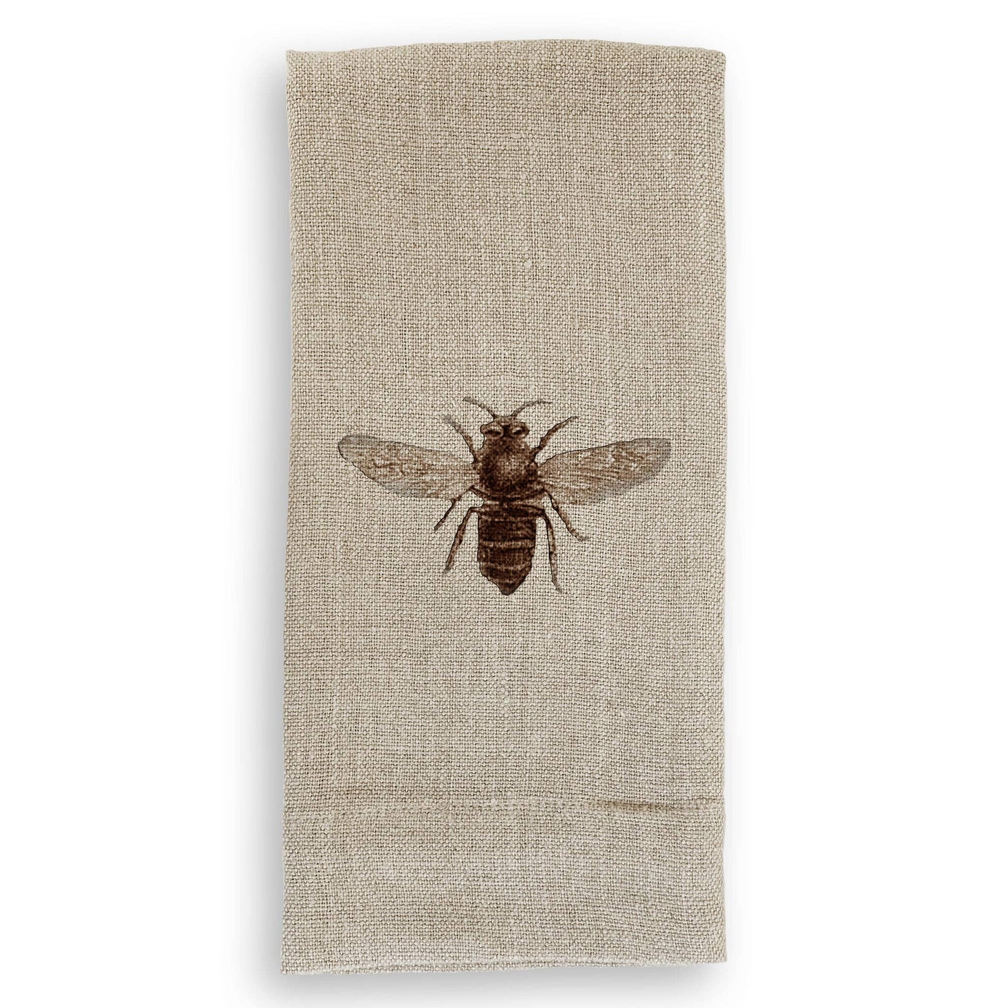 Vintage Bee: White Guest Towel / - The Collective Park City