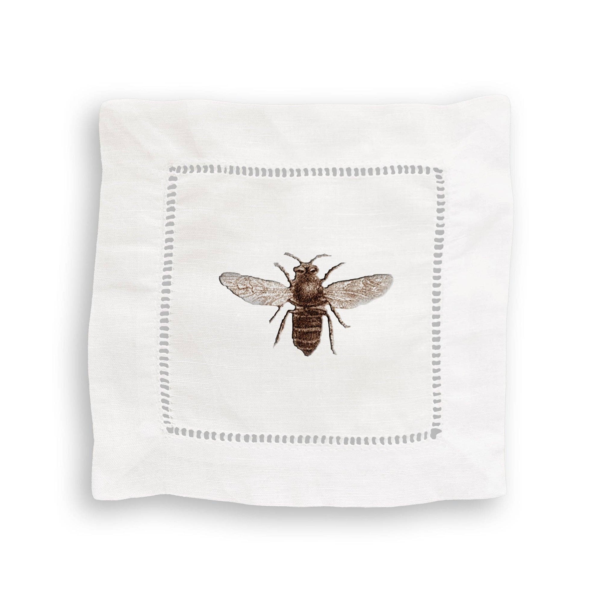 Vintage Bee: White Guest Towel / - The Collective Park City