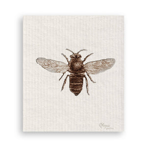 Vintage Bee: White Guest Towel / - The Collective Park City