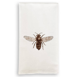 Vintage Bee: White Guest Towel / - The Collective Park City