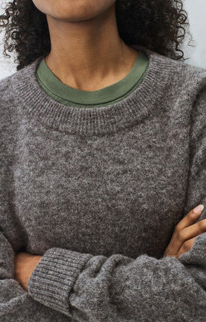 Vitow Crew Neck Sweater - Steel Melange - The Collective Park City