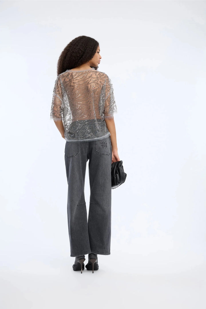 Vun Sheer Blouse - Gun Metal - The Collective Park City