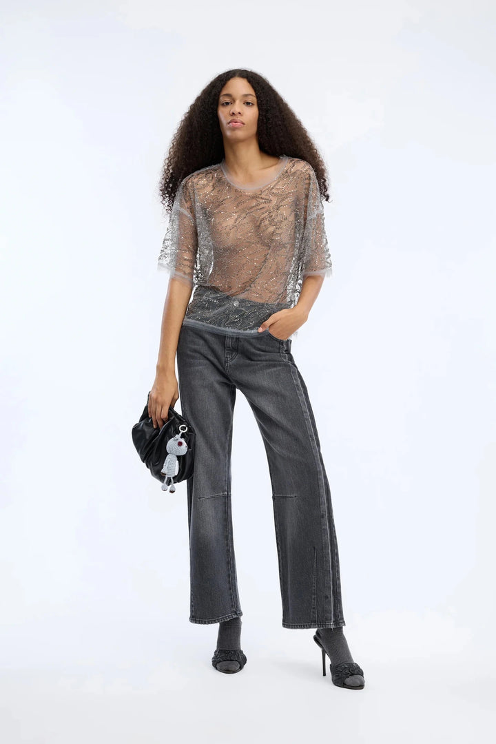 Vun Sheer Blouse - Gun Metal - The Collective Park City