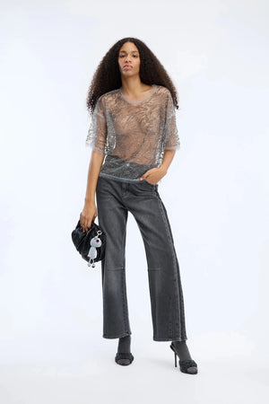 Vun Sheer Blouse - Gun Metal - The Collective Park City