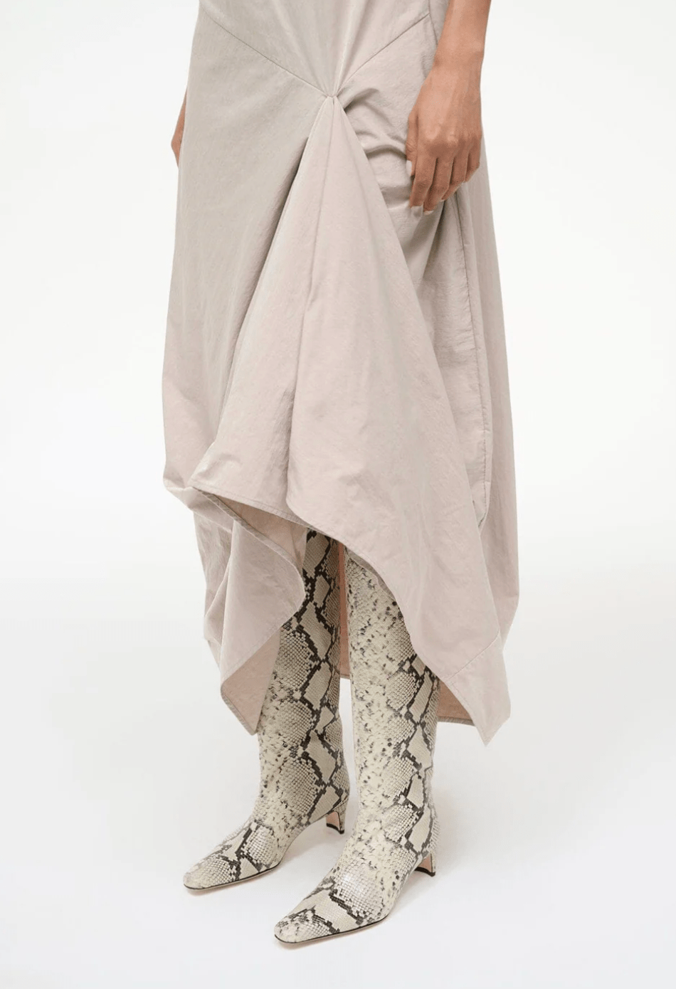 Wally Western Tall Boot - White Snake - The Collective Park City