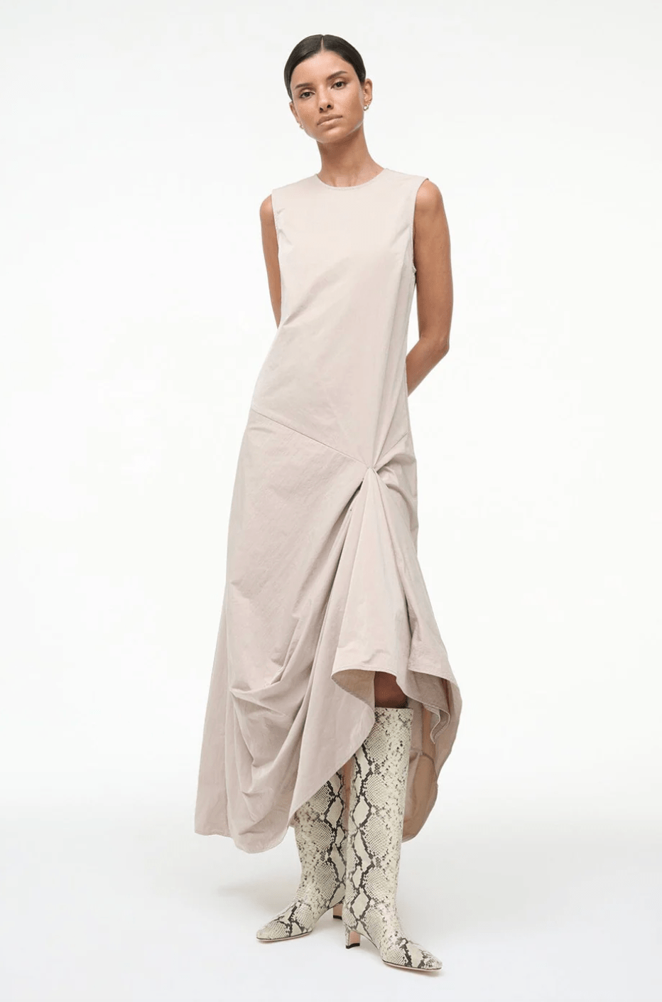 Wally Western Tall Boot - White Snake - The Collective Park City