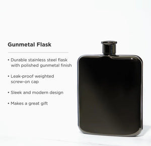 Warren Polished Black Gunmetal - Pated Flask - The Collective Park City