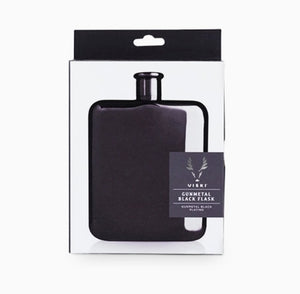 Warren Polished Black Gunmetal - Pated Flask - The Collective Park City