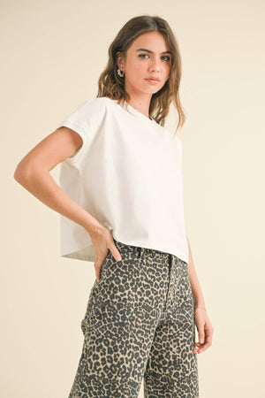 Washed Cotton Drop Sleeve Top - The Collective Park City
