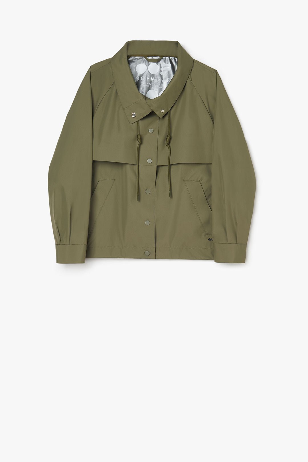 Water Repellent Short Jacket - Army Green - The Collective Park City