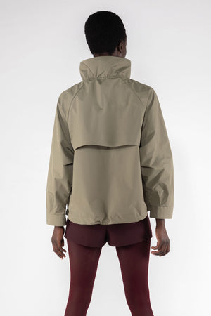 Water Repellent Short Jacket - Army Green - The Collective Park City