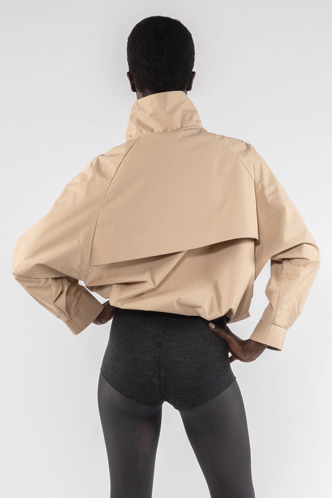 Water Repellent Short Jacket - Sand - The Collective Park City