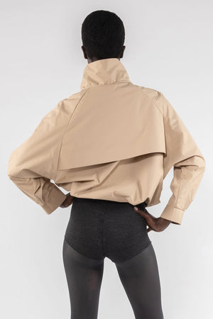 Water Repellent Short Jacket - Sand - The Collective Park City