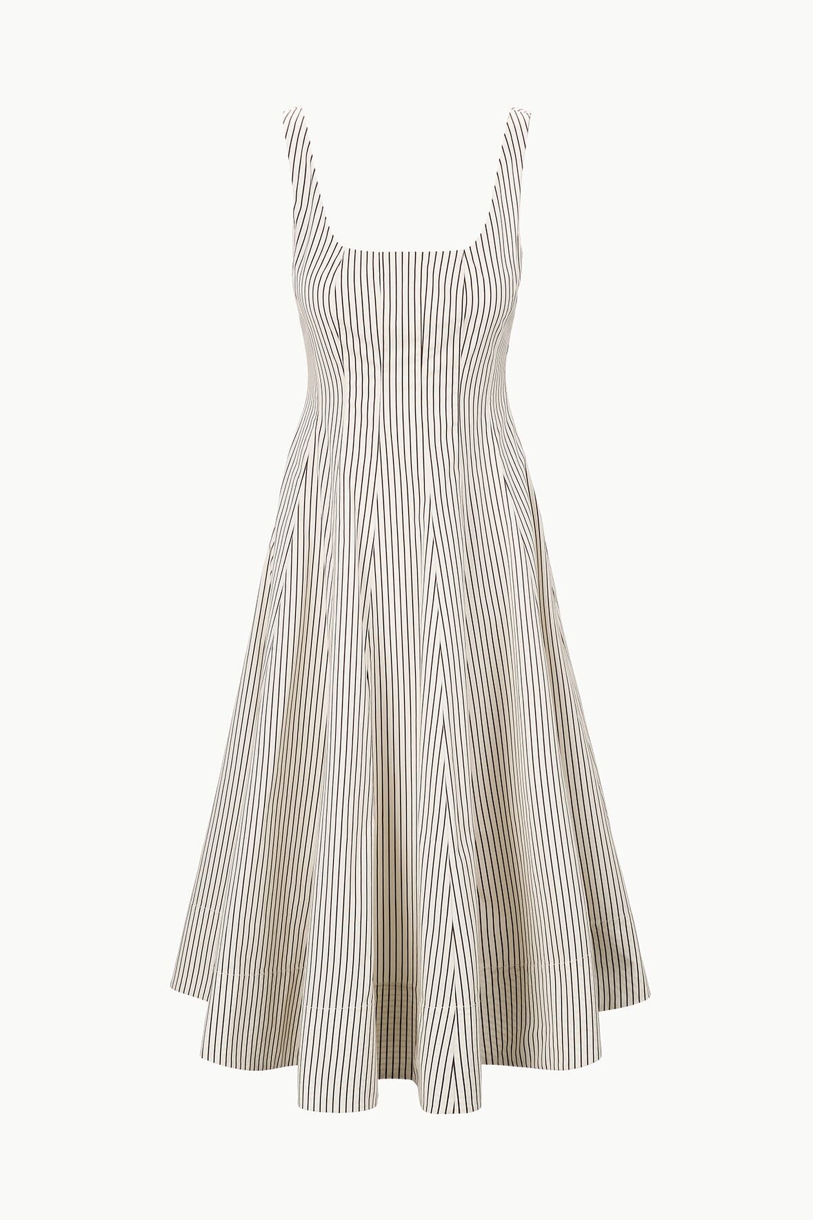Wells Dress - Ivory/Dark Oak Stripe - The Collective Park City