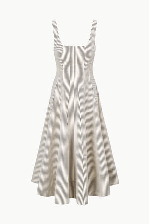 Wells Dress - Ivory/Dark Oak Stripe - The Collective Park City