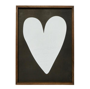 White Heart Wall Art - 20x27 - The Collective Park City