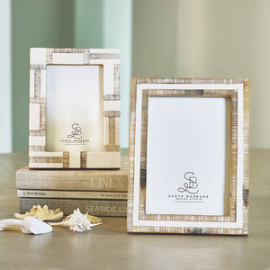White Horn Photo Frame - Patterned - 4x6 - The Collective Park City