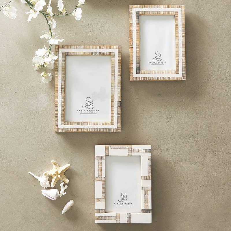 White Horn Photo Frame - Patterned - 4x6 - The Collective Park City
