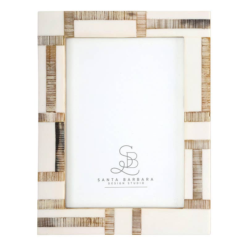 White Horn Photo Frame - Patterned - 5x7 - The Collective Park City