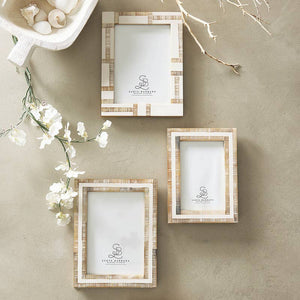 White Horn Photo Frame - Patterned - 5x7 - The Collective Park City